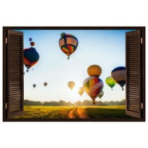 Ventanas 3d en vinilos globos aerostáticos